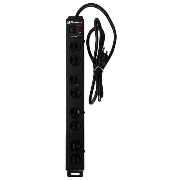 Intermatic 10 ft. 6-Outlet Surge Protector Strip Computer Grade with  Lighted On/Off Switch, Black IG112663BLK10 - The Home Depot