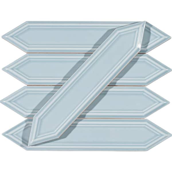 Concerto-Malorum Bernolli 2 in. x 8 in. Glossy Ceramic Beveled Picket Wall Tile (6.98 sq. ft./Case)