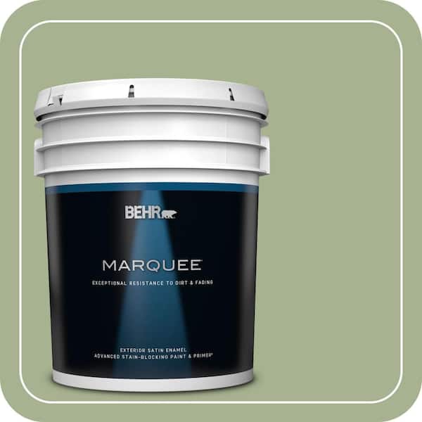 BEHR MARQUEE 5 gal. #PPU11-06 Willow Grove Satin Enamel Exterior Paint & Primer