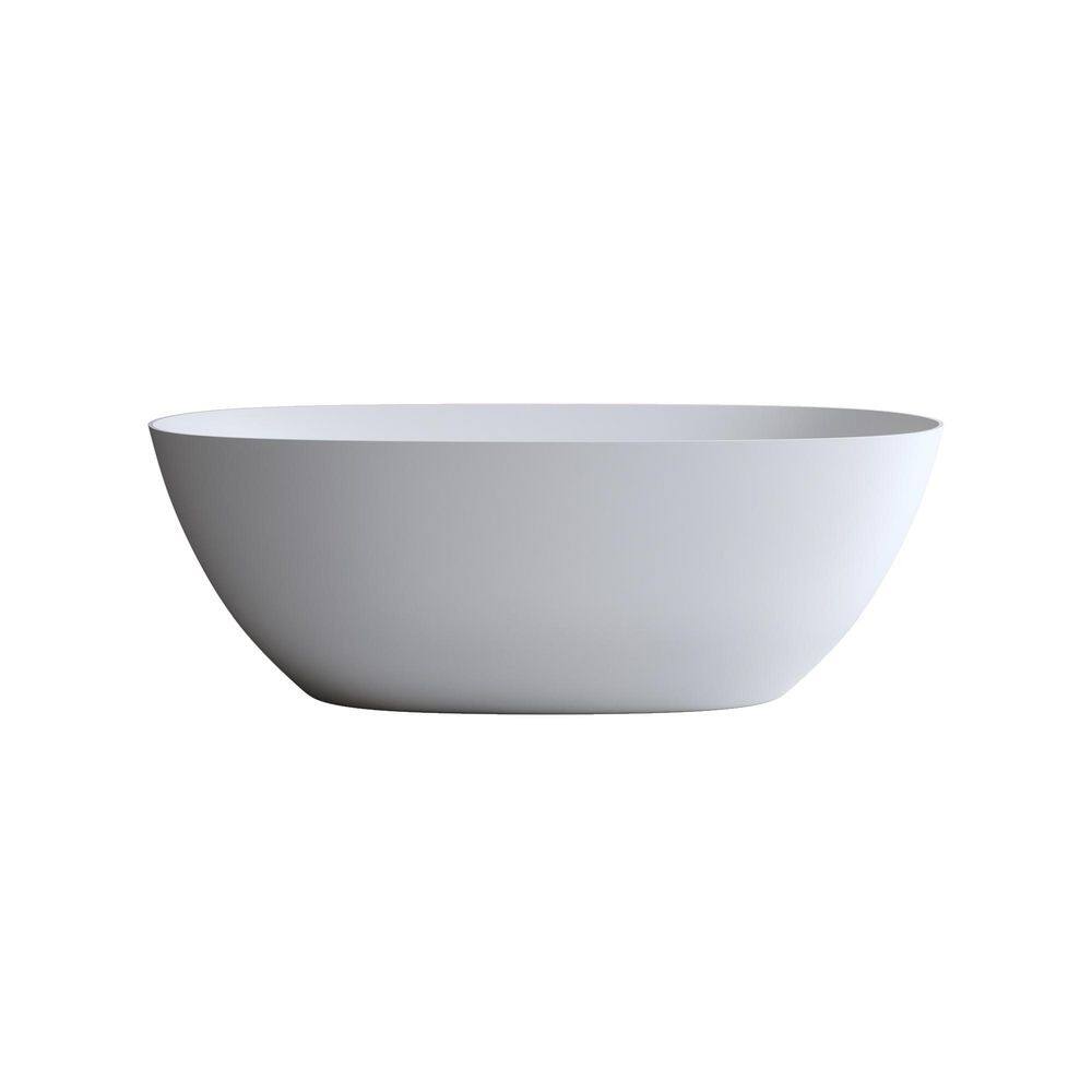 65 in. x 31.5 in. Solid Surface Stone Resin Soaking Bathtub with Center Drain in White price history on PriceWatchPro