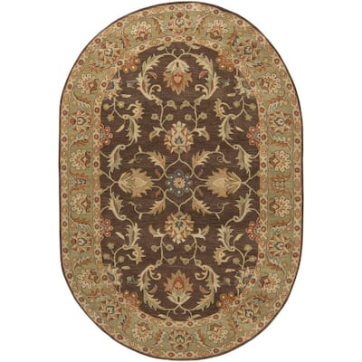 Chenni Chocolate 6 ft. x 9 ft. Oval Indoor Area Rug