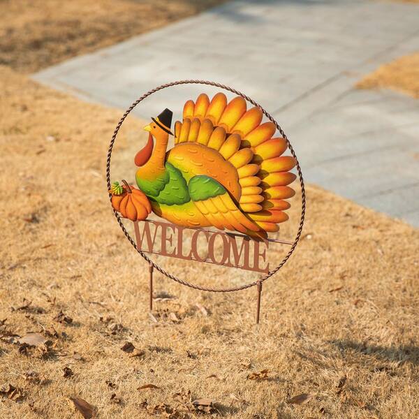 Thanksgiving Metal Yard Stakes Metal Turkey cheapest Stake Turkey Welcome Sign