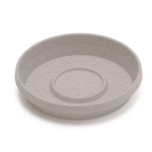 Terra 17 in. Vanilla Bean Plastic Plant Saucer Tray