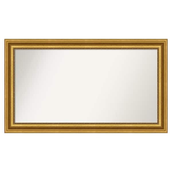 Amanti Art Parlor Gold 49.75 in. W x 28.75 in. H Custom Non-Beveled Recycled Polystyrene Framed Bathroom Vanity Wall Mirror