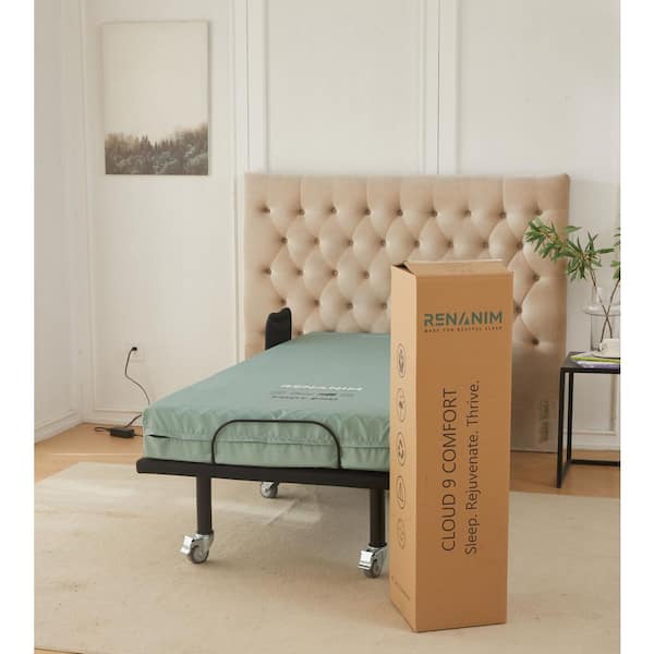 Sage Green Twin XL Hospital Mattress for Pressure Redistribution, Waterproof Medical Bed Mattress for Home Care Use