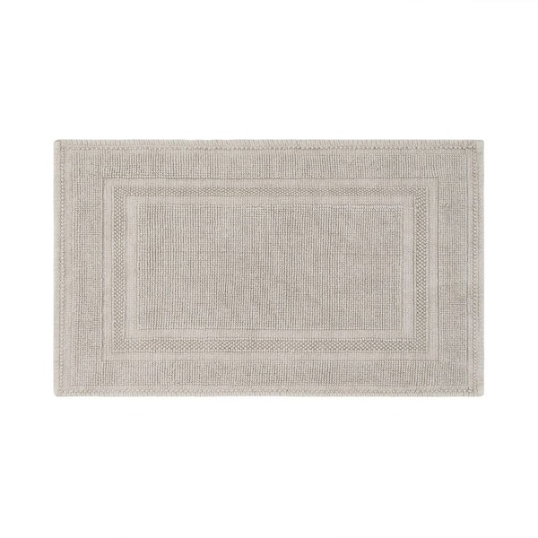 Jean Pierre Stonewash Racetrack Washed Brown  21 in. x 34 in. Cotton Rectangular Bath Rug