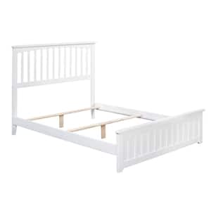 Mission White Full Traditional Bed with Matching Foot Board