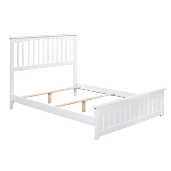 AFI Mission White Full Traditional Bed with Matching Foot Board