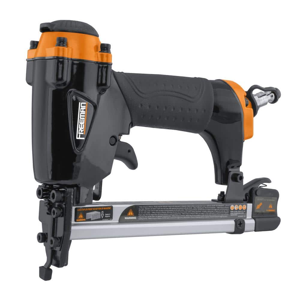Pneumatic 20-Gauge 9/16 in. Fine Wire Stapler with Belt Hook - Compatible w