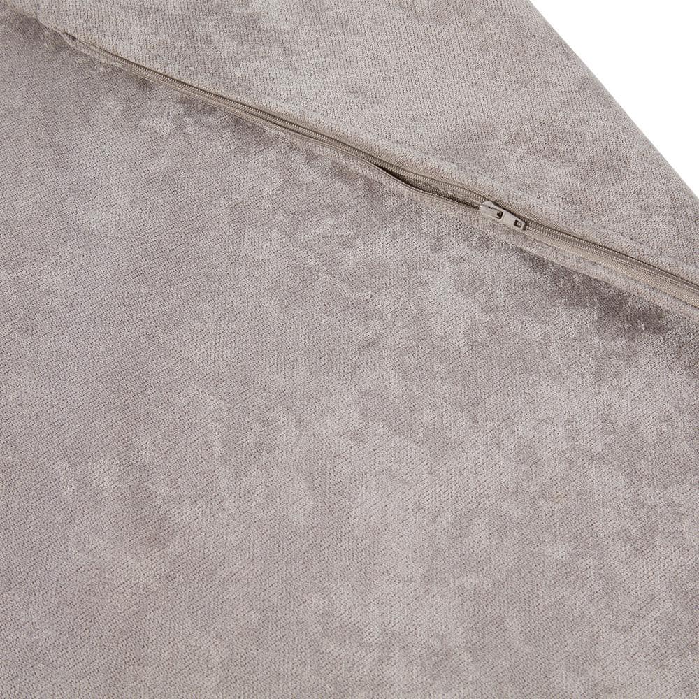 Ash Gray 24" Square Velvet Throw Pillow Cover