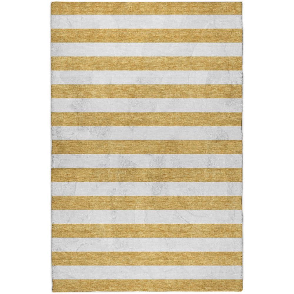 Dream Shag Premium Machine Washable Abstract ADS528 Gold 8 ft. x 10 ft. Area Rug price history on PriceWatchPro