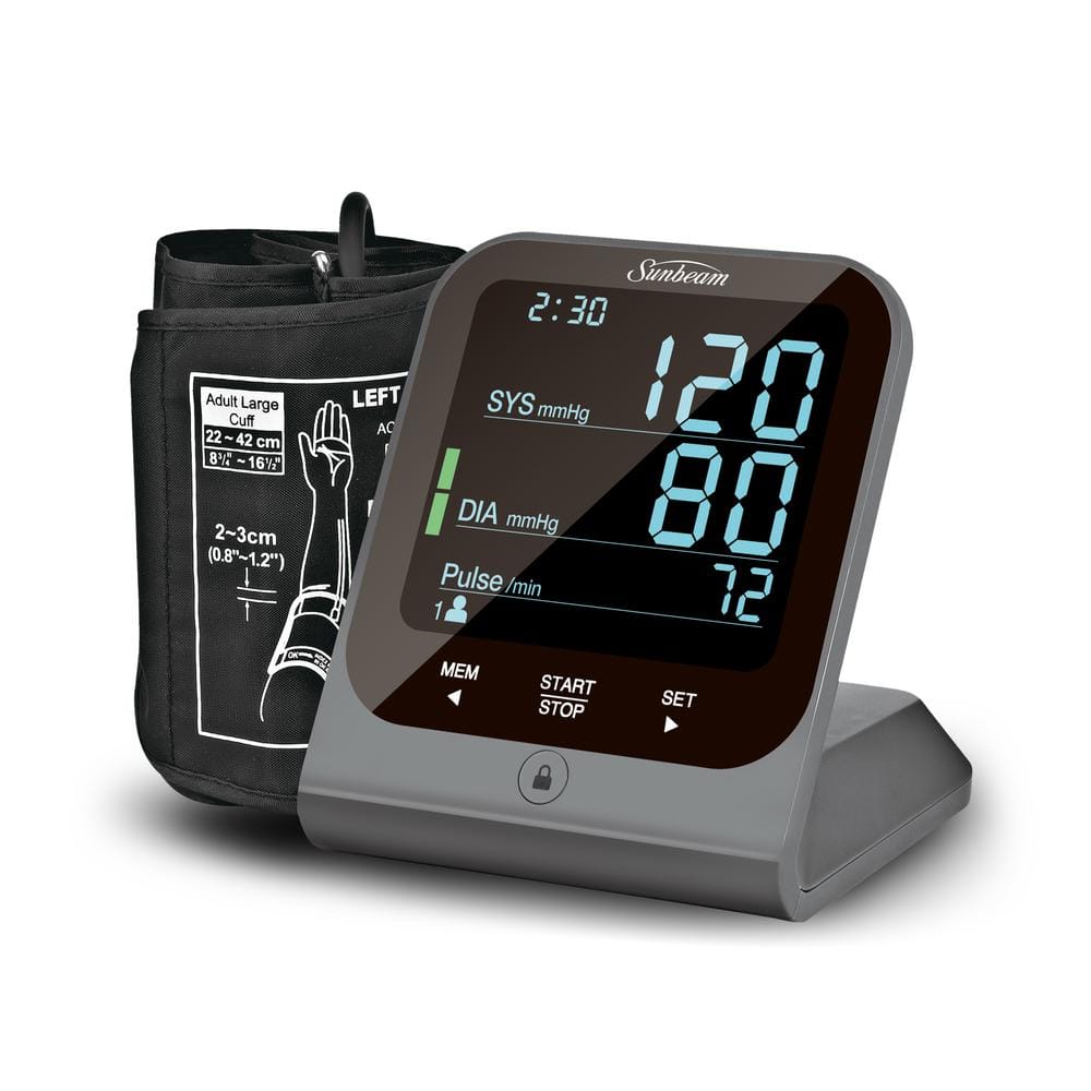 Sunbeam Upper Arm Blood Pressure Monitor with Batteries 16985