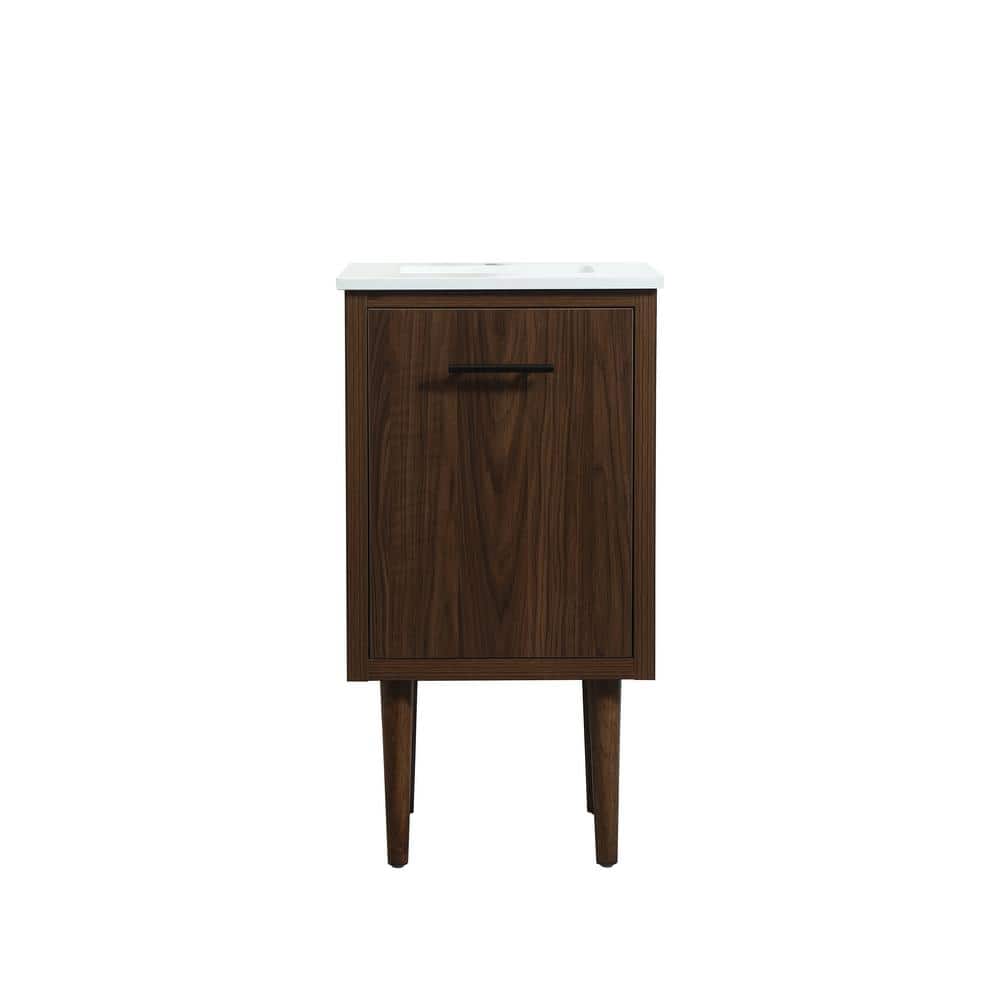 Simply Living 18 in. W x 19 in. D x 33.5 in. H Bath Vanity in Walnut with I