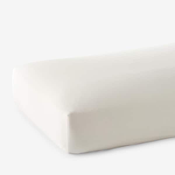 Legends Hotel Ivory Supima Cotton 450-Thread Count Wrinkle-Free Sateen Queen Fitted Sheet