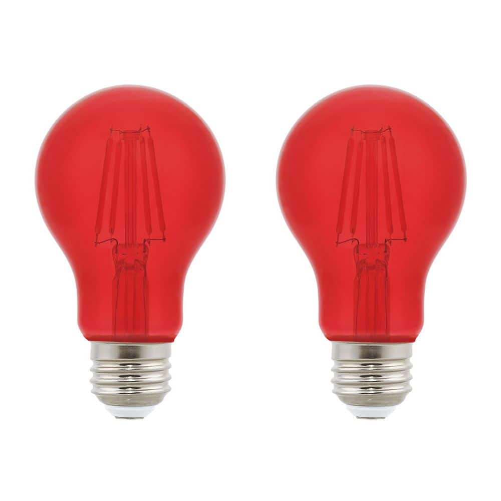 40 Watt Equivalent Red A19 Omni Filament LED Light Bulb Medium (E26) Base, 2-Pack price history on PriceWatchPro