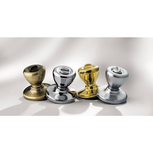 Kwikset Security Tylo Polished Brass Interior Bed/Bath Privacy Door Knob  with Antimicrobial Technology in the Door Knobs department at