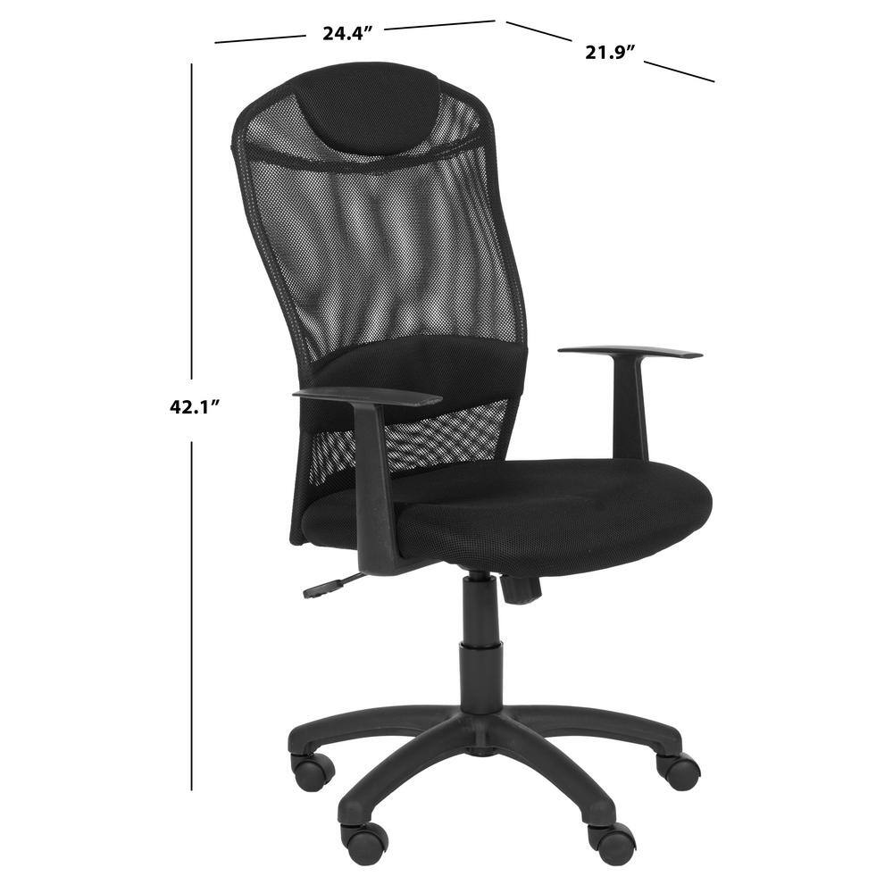 Shane Black Mesh Swivel Desk Chair with Metal Base