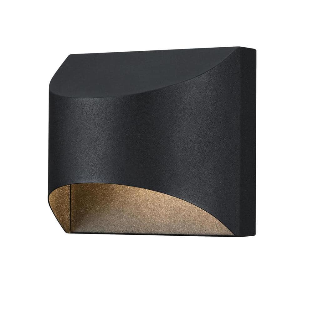 Nardella Textured Black Steel LED Outdoor Wall Sconce
