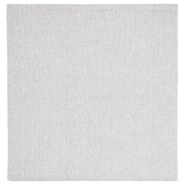 SAFAVIEH Abstract Light Gray/Ivory 6 ft. x 6 ft. Speckled Square Area Rug