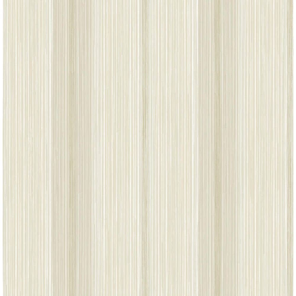 Ames Beige Linen Stripe Wallpaper Sample