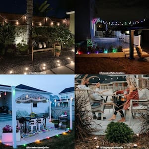 Black Color Changing Outdoor Integrated LED Landscape Path Lights with 2 ft. Spacing (6-Light)