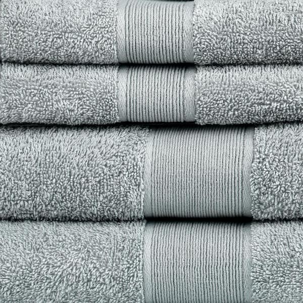 SPITIKO HOMES 6-Piece Silver Carded 100% Cotton Towel Set : 2 bath :2 hand  :2 Washcloth 2020-00118 - The Home Depot
