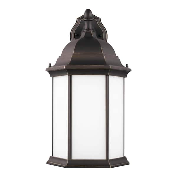 Sevier 1-Light Antique Bronze Outdoor Wall Lantern