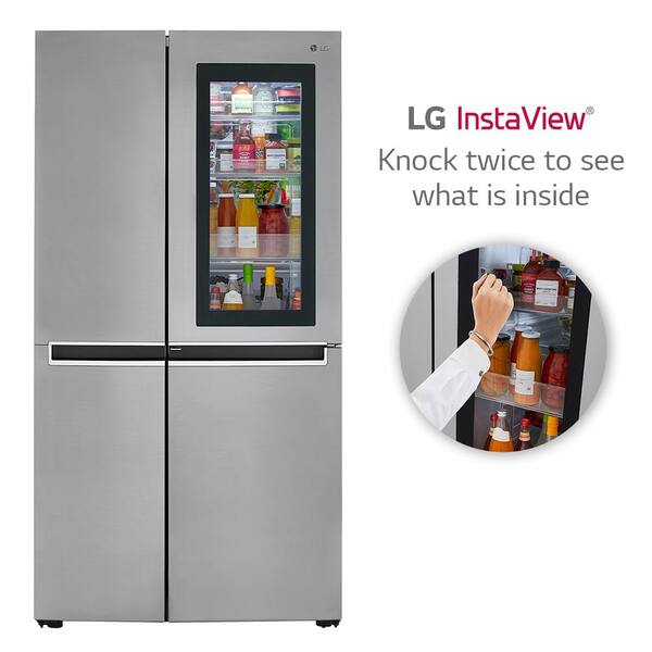 lg 27 cu. ft. side-by-side instaview door-in-door refrigerator lrses2706v