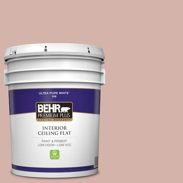 BEHR PREMIUM PLUS 5 gal. #S170-3 Castilian Pink Ceiling Flat Interior Paint