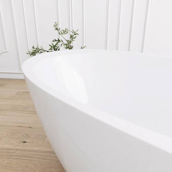 Japanese Style 59 X 31 Acrylic Flatbottom Deep Soaking Freestanding Air Bath  Bathtub With 48 Air Jets - Tub Filler - Bed Bath & Beyond - 33306517