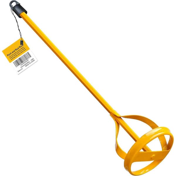 KIWDZFU Hex Head Paint and Mud Mixer Stirrer for Drill Bits 1 to 5 Gal. Drums Non-Slip Easy Clean Yellow