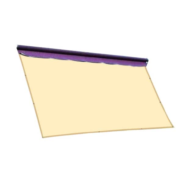 Unbranded 8 ft. x 15 ft. RV Awning Privacy Screen Sunblock Shade Panel Kit Wheat