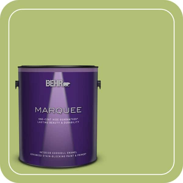 BEHR MARQUEE 1 gal. Home Decorators Collection #HDC-SM14-5 Lavish Lime Eggshell Enamel Interior Paint & Primer