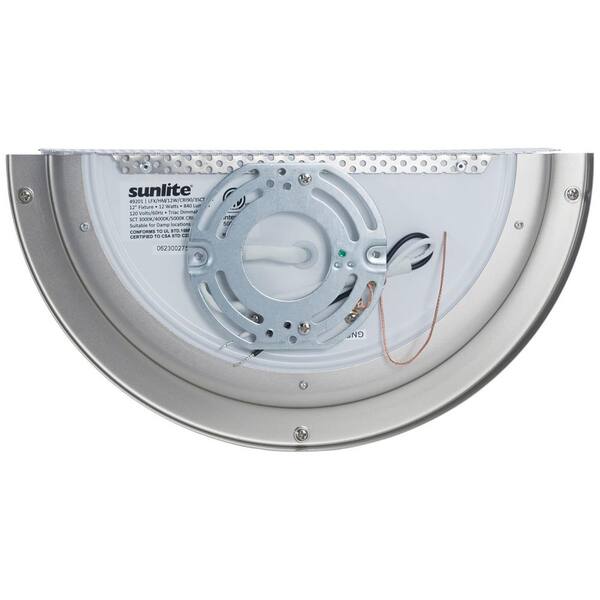 その他 moon Sunlite Half Moon 1-Light Brushed Nickel Integrated LED