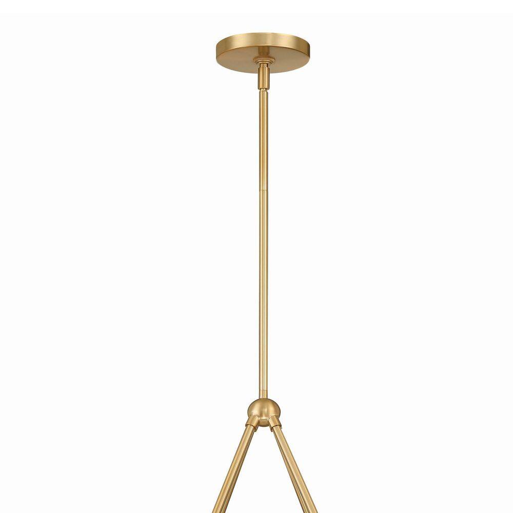 Vibrant Gold and Black Minimalist 4-Light Chandelier with Steel Cone Shades