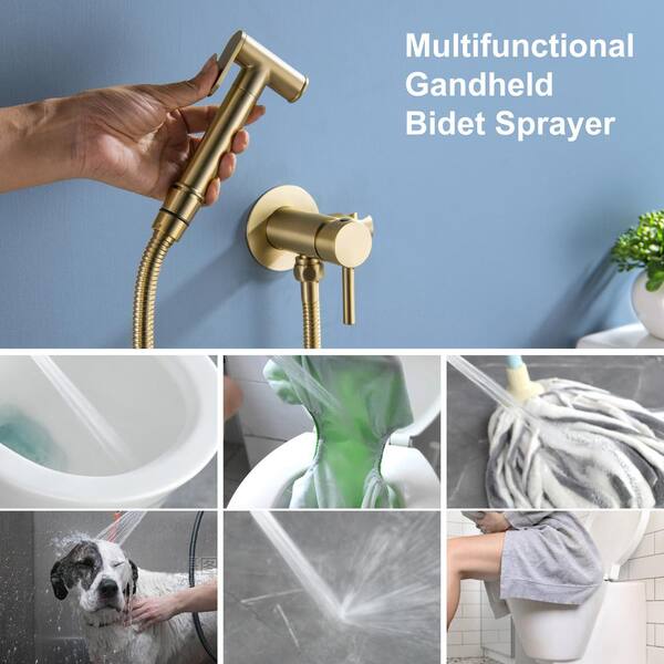 FORCLOVER Single-Handle Bidet Faucet with Sprayer Holder in FORCLOVER Single-Handle Bidet Faucet with Sprayer Holder in