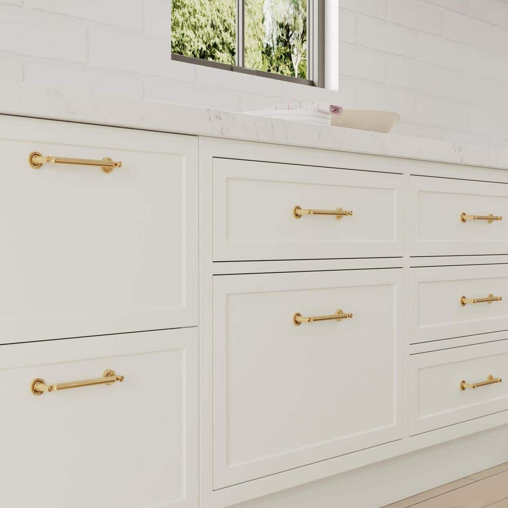 Minted 6" Satin Brass Modern Bar Pull