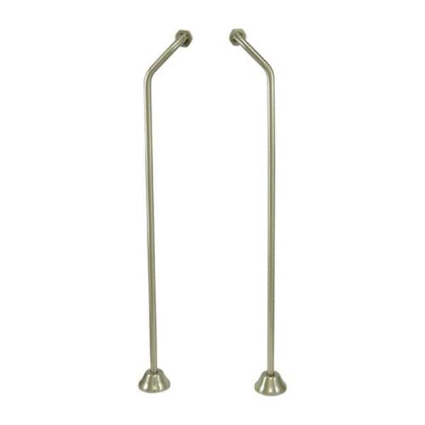 Water Creation 1/2 in. or 3/4 in. Double Offset Supply for Claw Foot Tubs, Brushed Nickel