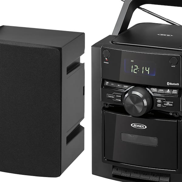 Portable Stereo Bluetooth CD Music System with Cassette and Digital AM/FM Radio CD-785 The Home Depot