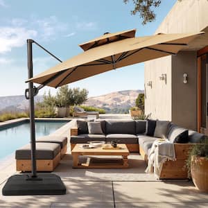 costco patio umbrella portofino PURPLE LEAF Cantilever 9' X 12' Heavy Duty Umbrella Grey Made from our high performance Riplock 500 fabric. VredHom Double Top 10x10 FT