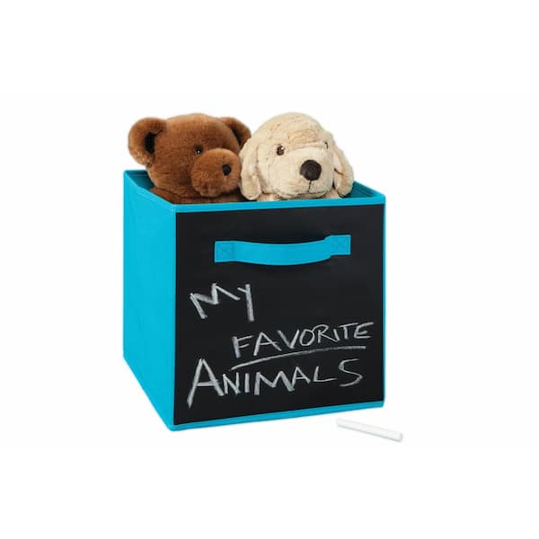 11 in. W x 11 in. H Ocean Blue Chalkboard Fabric Drawer