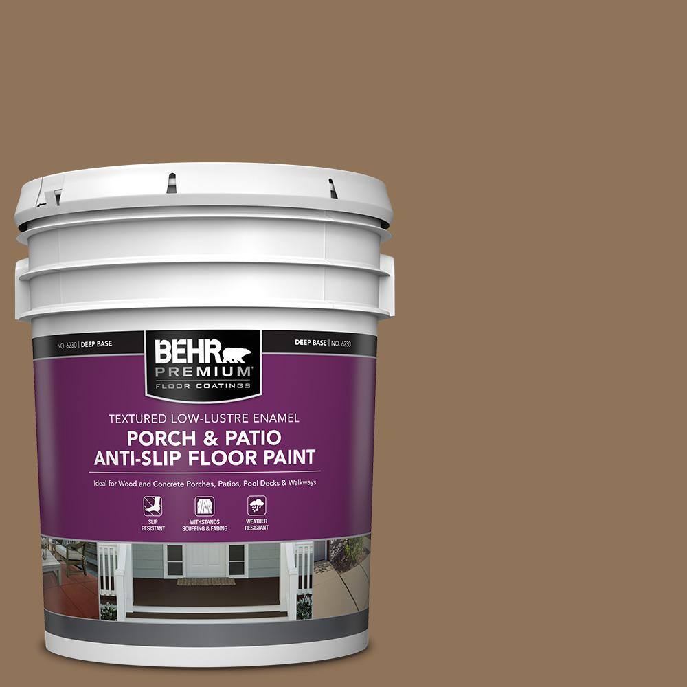 5 gal. #N270-7 Library Oak Textured Low-Lustre Enamel Interior/Exterior Porch and Patio Anti-Slip Floor Paint price history on PriceWatchPro