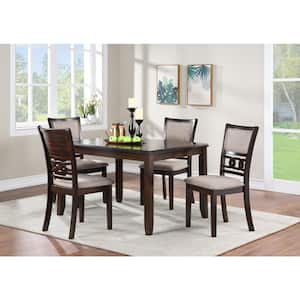 New Classic Furniture Gia 5-piece 48 in. Wood Top Rectangle Dining Set, Cherry