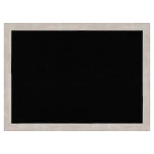 Marred Silver Wood Framed Black Corkboard 31 in. x 23 in. Bulletin Board Memo Board