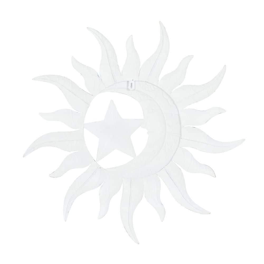 Multi-Colored Metal Sun Moon and Starburst Wall Sculpture