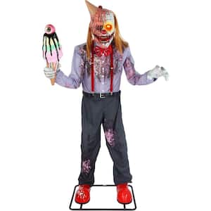 6.9 ft. Life-Size Motion-Sensor I Scream Clown Halloween Animatronic Prop by Tekky