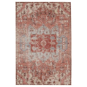 Swoon Pink/Gray 8 ft. X 10 ft. Medallion Rectangle Area Rug