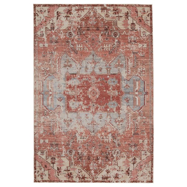 Jaipur Living Swoon Pink/Gray 8 ft. X 10 ft. Medallion Rectangle Area Rug
