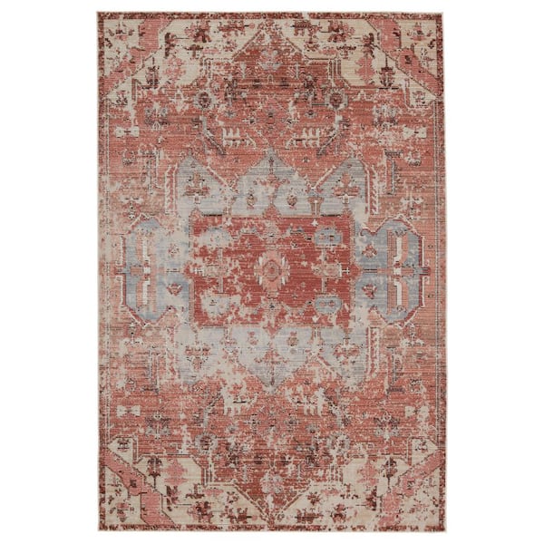 Jaipur Living Swoon Pink/Gray 5 ft. X 7 ft.3 in. Medallion Rectangle Area Rug