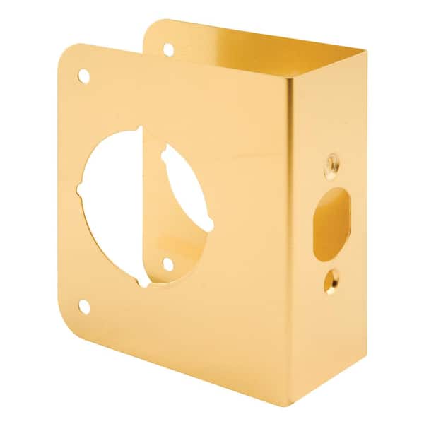 Prime-Line Lock and Door Reinforcer, 1-3/4 in. x 2-3/4 in., Solid Brass, Polished